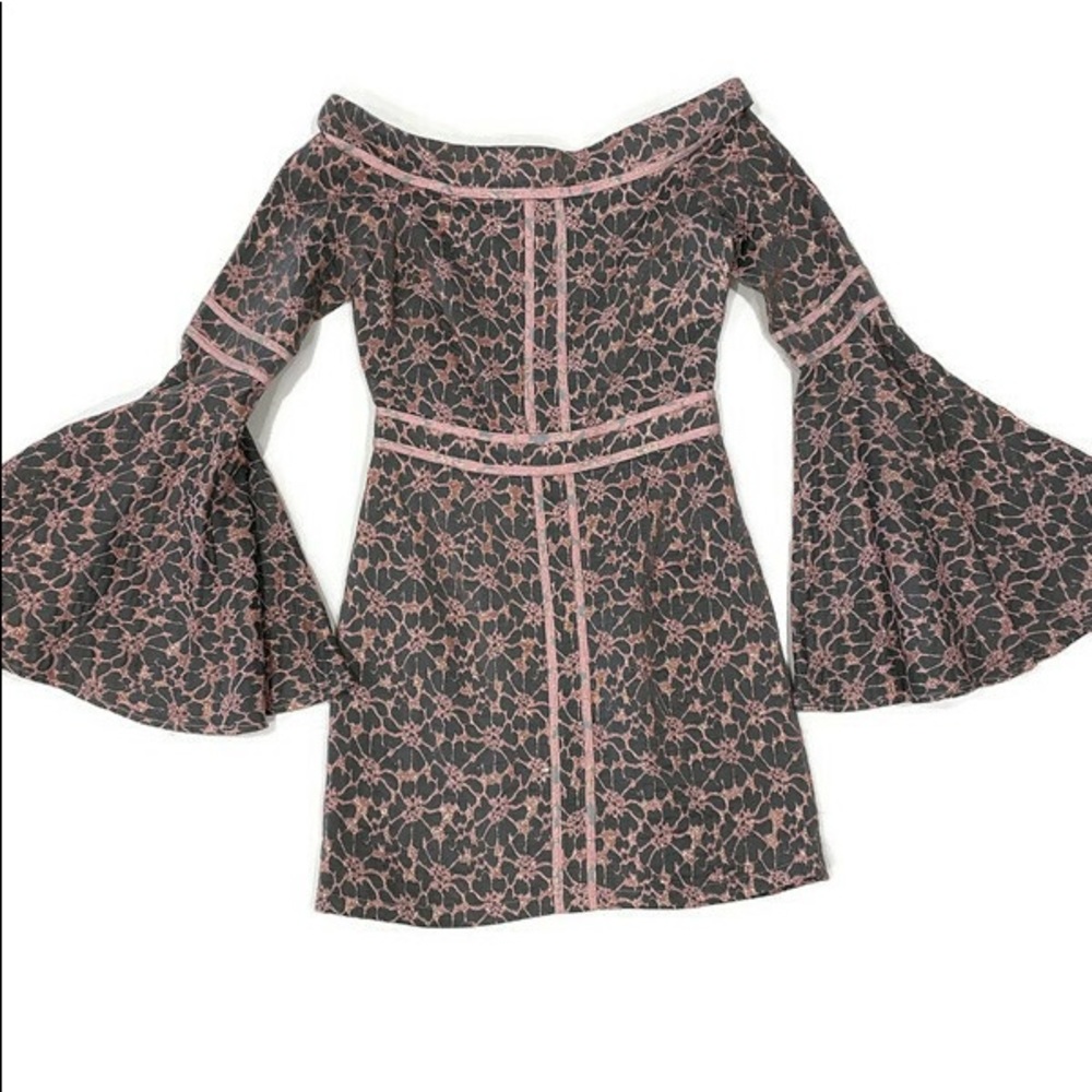 Shimmer embroidery caged mini dress (REVOLVE)